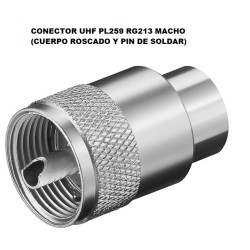 CONECTOR UHF PL259 RG213 MACHO SOLDAR
