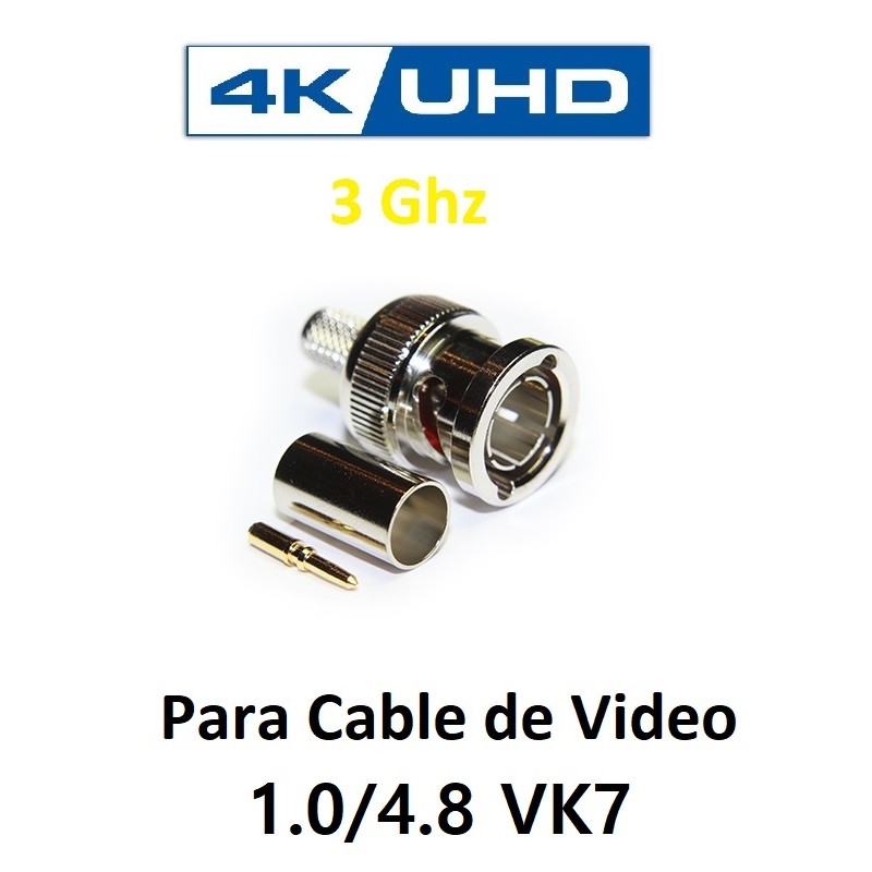 CONECTOR BNC MACHO 1.0/4.8 HD 3G