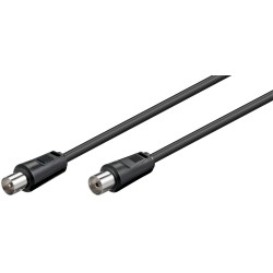 CABLE ANTENA MACHO HEMBRA 10M NEGRO RECT