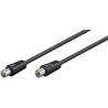 CABLE ANTENA MACHO HEMBRA 10M NEGRO RECT