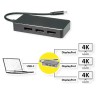 ADAPTADOR USB C M-3 x DISPLAYPORT H 4K60