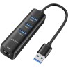 ADAPT USB A 3.0-RJ45 H100/1000 ETHER+HUB