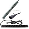 REGLETA 19" 8 TOMAS SCHUKO SIN/INT+C14