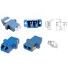 ADAPTADOR F.O. LC/PC DUPLEX MONOMODO AZU