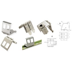PLACA METALICA 2xRJ45 PARA...