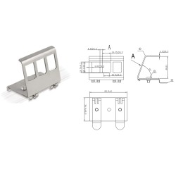 PLACA METALICA 3xRJ45 PARA...