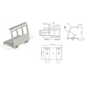 PLACA METALICA 3xRJ45 PARA CARRIL DIN KE
