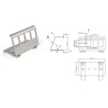 PLACA METALICA 4xRJ45 PARA CARRIL DIN KE