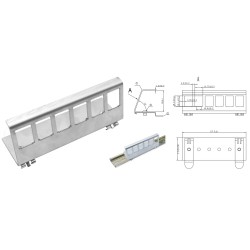 PLACA METALICA 6xRJ45 PARA...