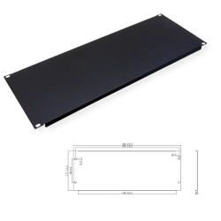 PANEL 19" 4U CIEGO COLOR NEGRO