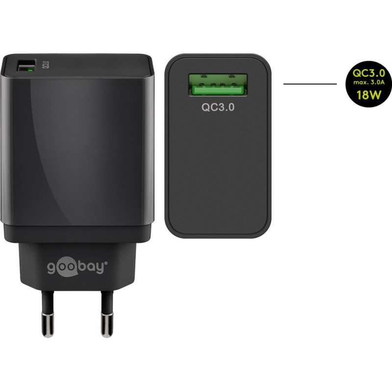ALIMENTADOR 220V 1xUSB 3A 18W QC3.0 NG