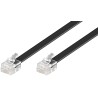 CABLE TELEFONICO RJ12 6/6 M-M 15M NEGRO