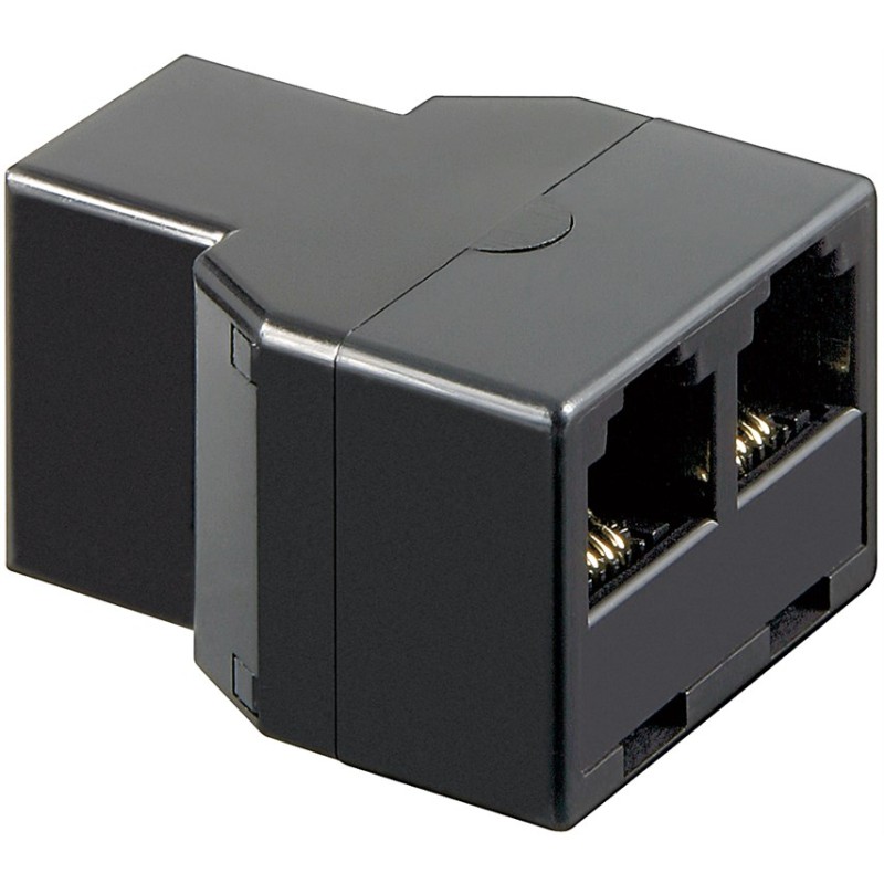 DUPLICADOR TELEFONICO RJ12H-2xRJ12H NEGR