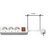REGLETA 3 TOMAS SCHUKO+INT BLANCA 1,5M