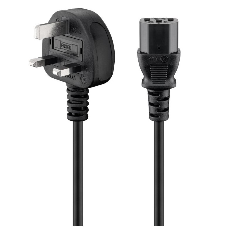 CABLE ALIMENTACION UK-C13 H 1,8M NEGRO