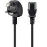 CABLE ALIMENTACION UK-C13 H 1,8M NEGRO