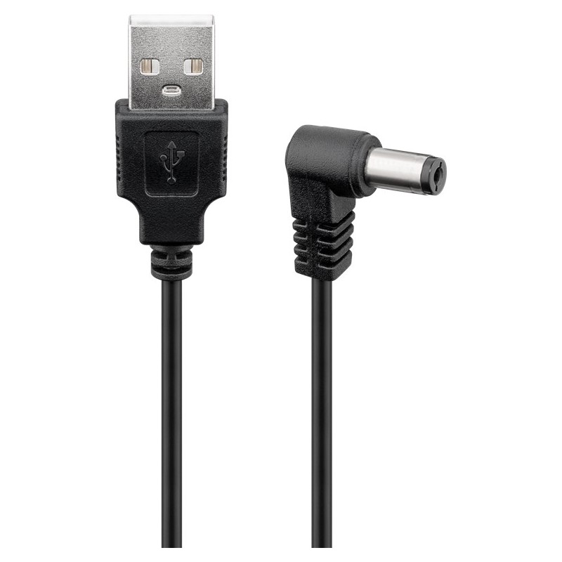 CABLE USB A MACHO-JACK DC 5,5X2,5mm 1M