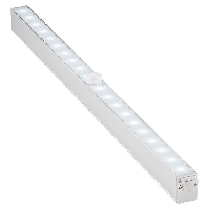 TIRA LED RIGIDA 33cm A PILAS 160lm 6500k