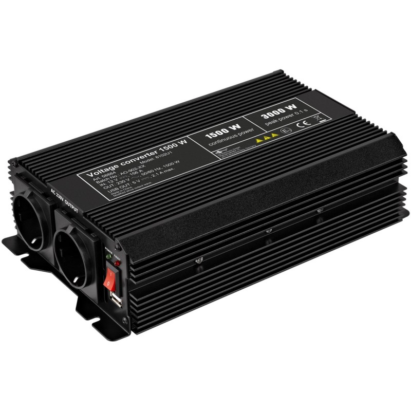 INVERSOR DE CORRIENTE 12V 1500W 230V