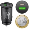 ALIMENTADOR MECHERO USB+USB C 3A 27W