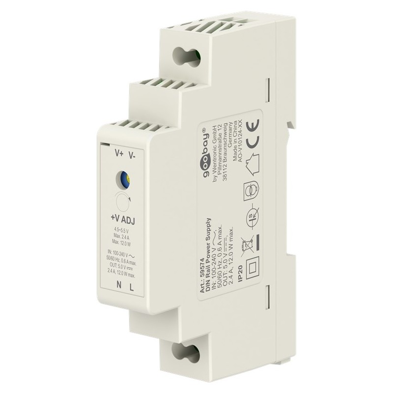 ALIMENTADOR CARRIL DIN 220V-5V 2.4A 12W