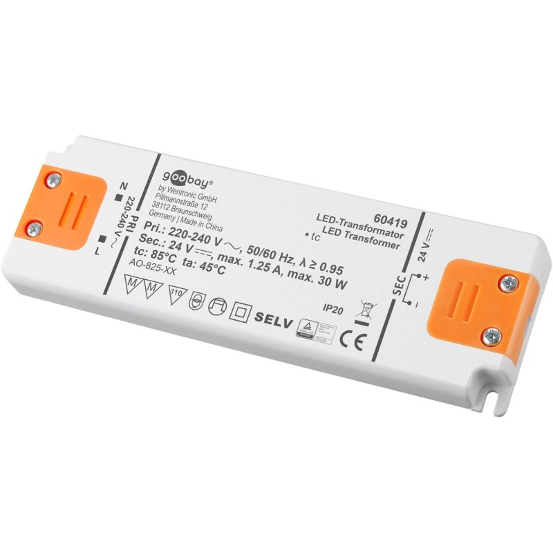 TRANSFORMADOR 220V AC-24VDC PARA LED 30W