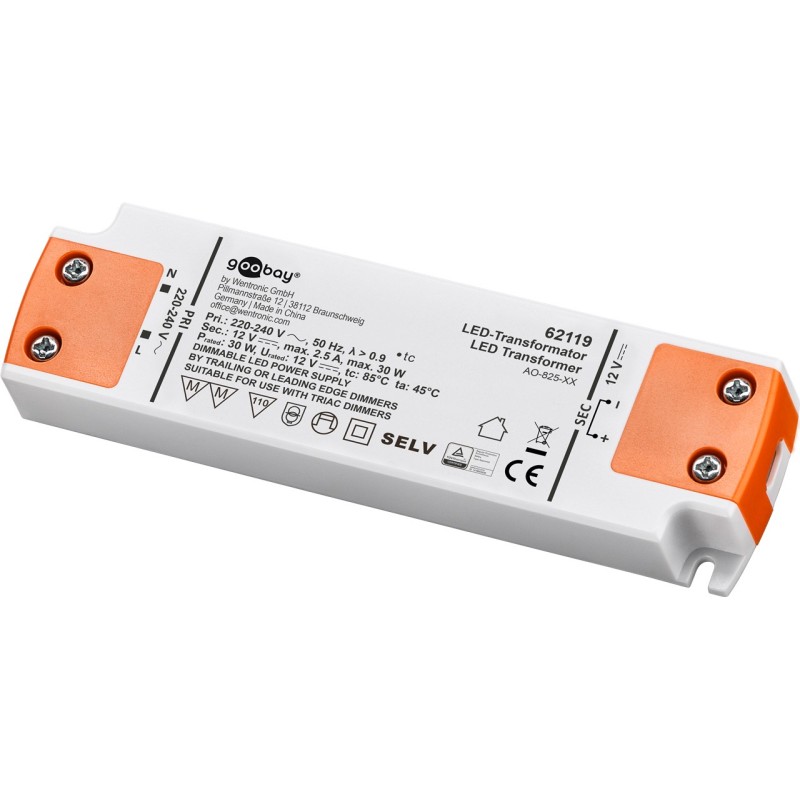 TRANSFORMADOR 220V AC-12VDC PARA LED 30W