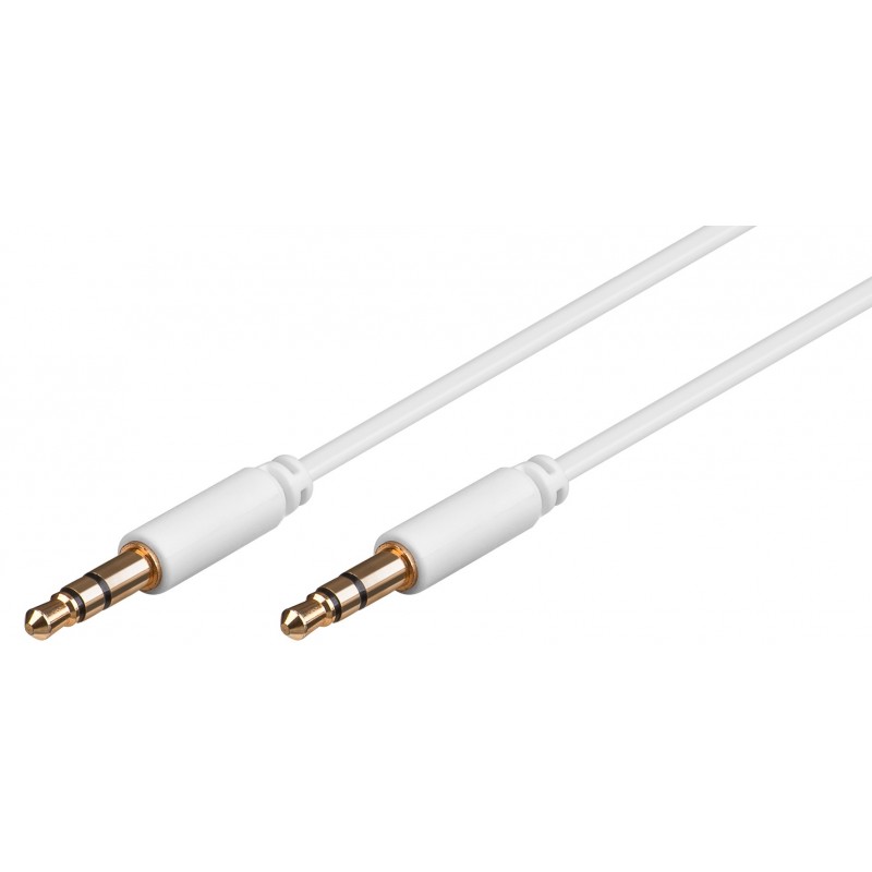 CABLE MINIJACK ST M-M 1M BLANCO SLIM
