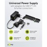 ALIMENTADOR UNIVERSAL 3-12V 1A 12W NEGRO