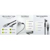 CABLE USB 2.0 TIPO A M USB C M CODO 2M