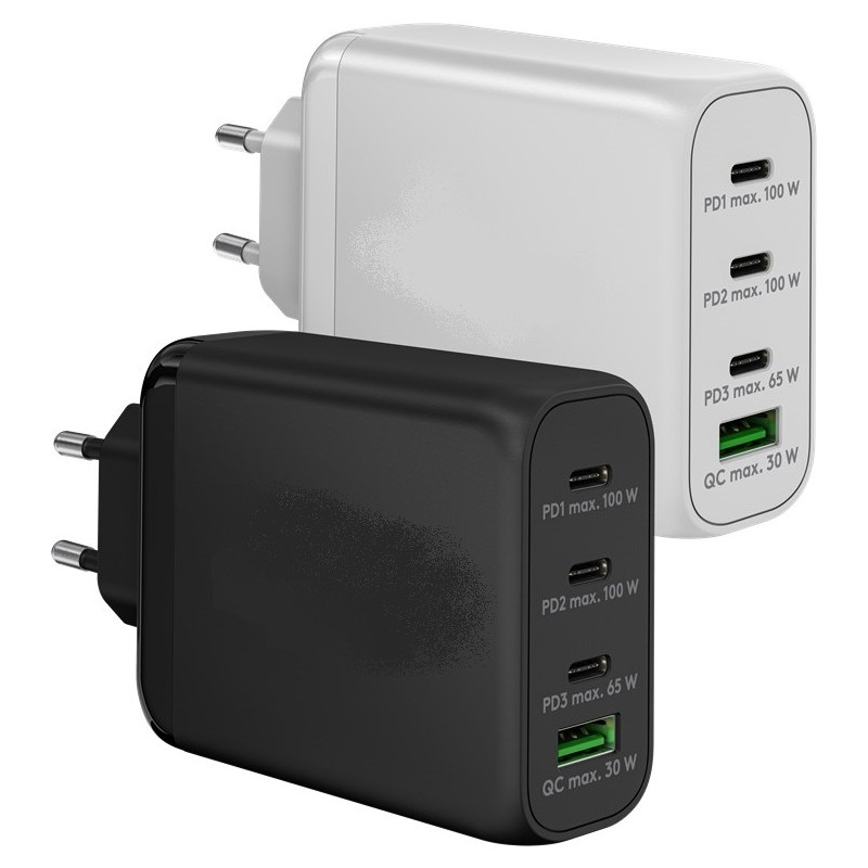 ALIMENTADOR 220V 1xUSB QC3.+3xUSB C 100W