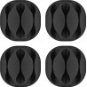 4U/ ORGANIZADOR SUJETA 3 CABLES ADHESIVO