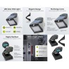 FOCO LED 4W 500lm IP65+SENSOR+SOLAR NEGR