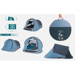 Tienda campaña 2 personas Quechua 2segun