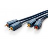 CABLE 2xRCA M-M 5MTS AZUL CLICKTRONIC