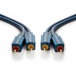 CABLE 2xRCA M-M 5MTS AZUL CLICKTRONIC