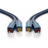 CABLE 2xRCA M-M 5MTS AZUL CLICKTRONIC