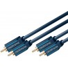 CABLE 2xRCA M-M 5MTS AZUL CLICKTRONIC