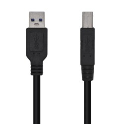 CABLE USB A-B 3.0 M-M 2MTS NEGRO V.3.0