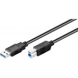 CABLE USB A-B 3.0 M-M 2MTS NEGRO V.3.0
