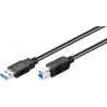 CABLE USB A-B 3.0 M-M 2MTS NEGRO V.3.0