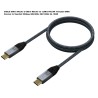 CABLE USB C M-M 1,5M NYLON V3.2 Gen2 8K