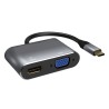 ADAPTADOR USB C M-VGA+HDMI