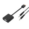 ADAPTADOR HDMI M a VGA H+AUDIO 15cm NEGR