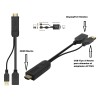 ADAPTADOR HDMI M+USB-DISPLAYPORT H 10cm