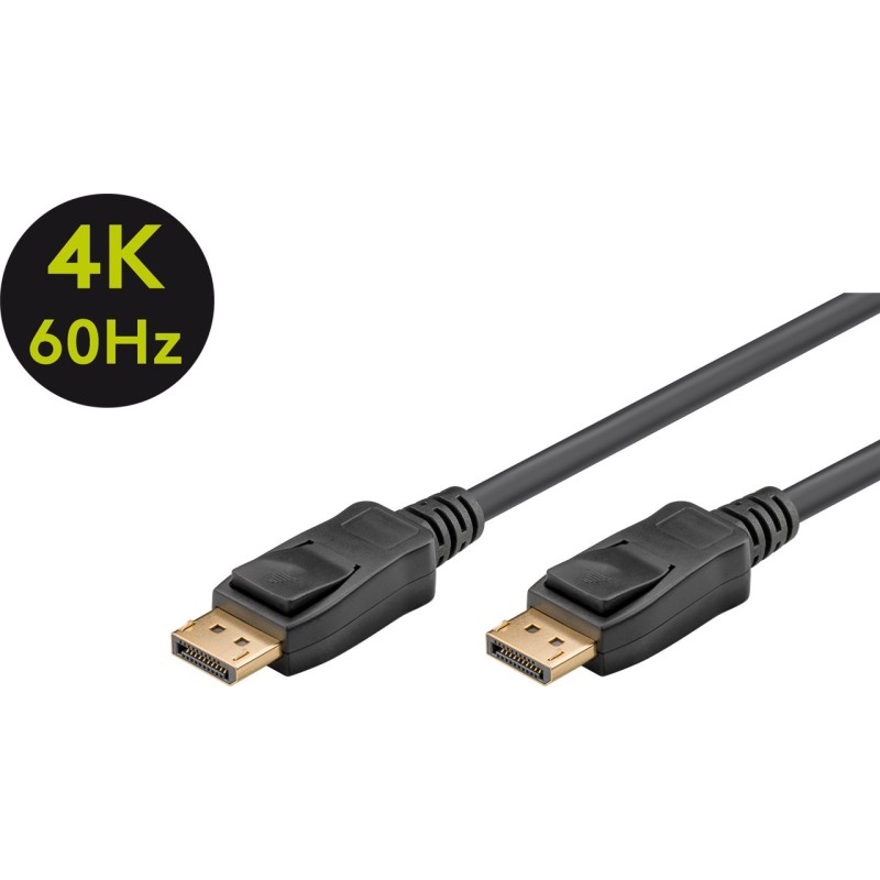 CABLE DISPLAYPORT M-M 4K V.1.2 5M NEGRO