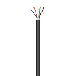 CABLE FTP CAT6 RIGIDO NEGRO EXTERIOR