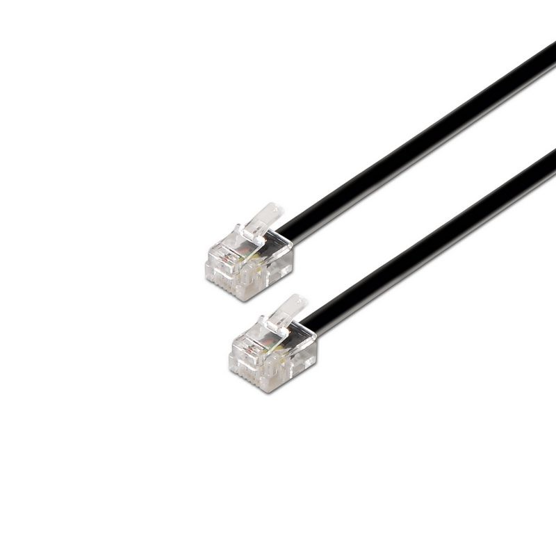 CABLE TELEFONICO RJ11 6/4 M-M 2M NEGRO