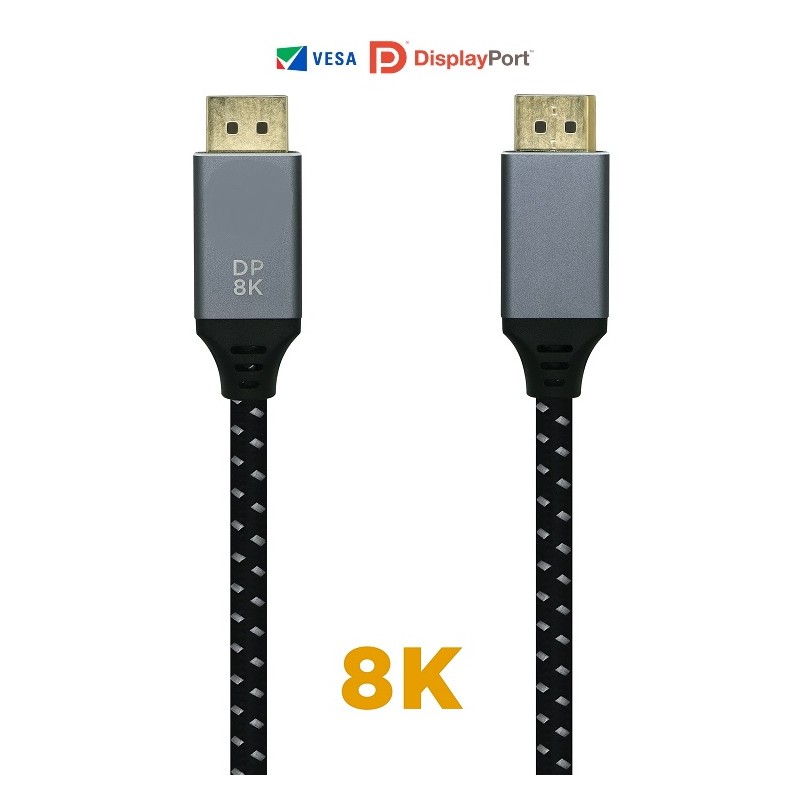 CABLE DISPLAYPORT M-M V1.4 8K NYLON 2M