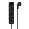 REGLETA 4 TOMAS SCHUKO SININT NEGRA 1,4M
